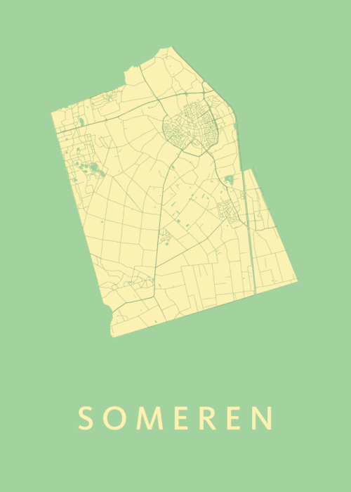 Someren Stadskaart - Spring poster