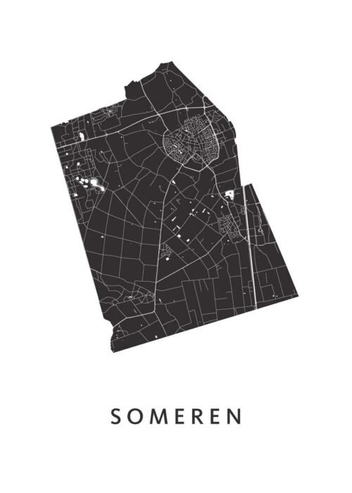 Someren Stadskaart - White poster