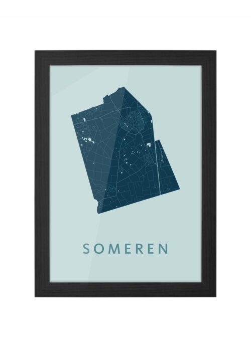 Someren Mint Ingelijst in Zwart lijst Kopen | Kunst in Kaart