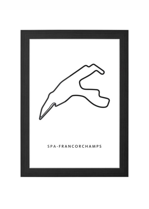 Spa-Francorchamps - Formule 1 Poster ingelijst in zwarte lijst