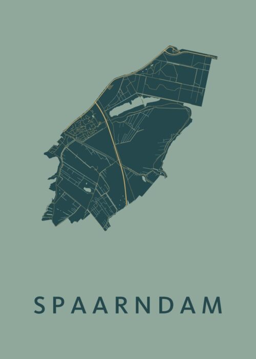 Spaarndam Stadskaart poster Amazon