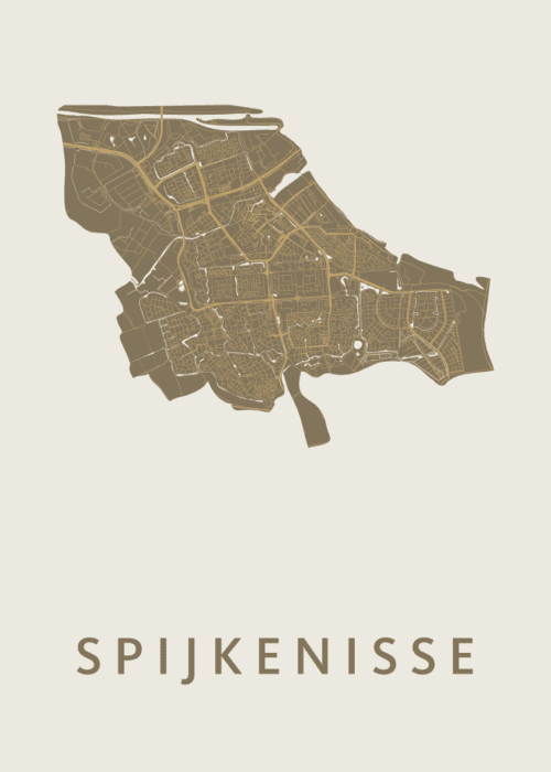 Spijkenisse Stadskaart - Gold