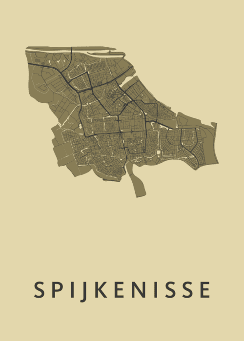Spijkenisse GoldenRod Stadskaart Poster Kopen