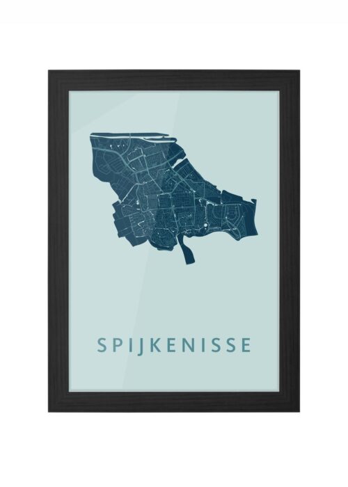 Spijkenisse Mint Ingelijst in Zwart lijst Kopen | Kunst in Kaart