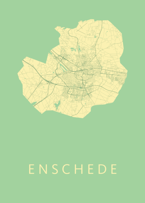 Enschede Spring Stadskaart Poster Kopen