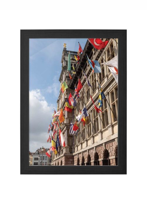 stadhuis antwerpen fotografie poster ingelijst in zwarte lijst