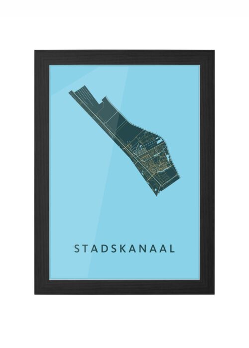 Stadskanaal Azure Ingelijst in Zwart lijst Kopen | Kunst in Kaart