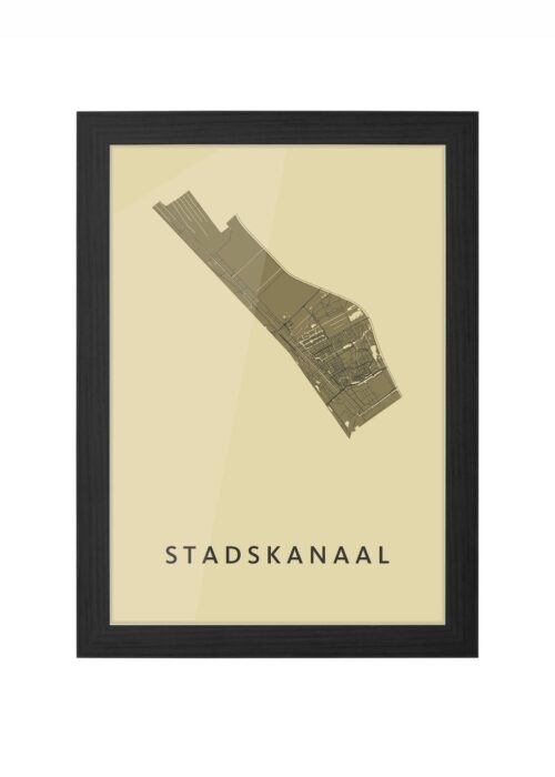 Stadskanaal GoldenRod Ingelijst in Zwart lijst Kopen | Kunst in Kaart