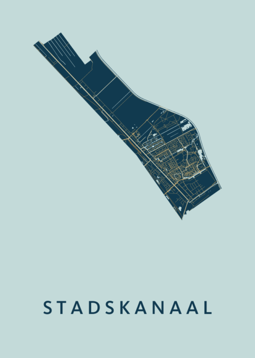 Stadskanaal Stadskaart poster Prussian