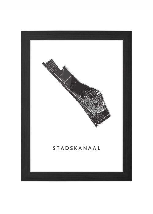 Stadskanaal White Ingelijst in Zwart lijst Kopen | Kunst in Kaart