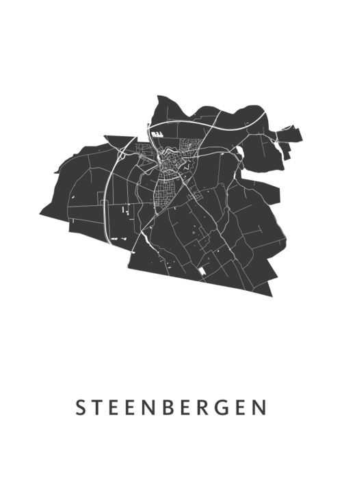 Steenbergen Kaart Poster