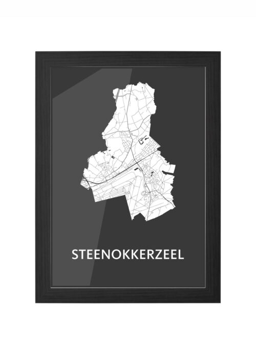 Steenokkerzeel Black Ingelijst in Zwart lijst Kopen | Kunst in Kaart