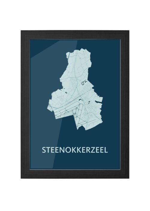 Steenokkerzeel Feldgrau Ingelijst in Zwart lijst Kopen | Kunst in Kaart