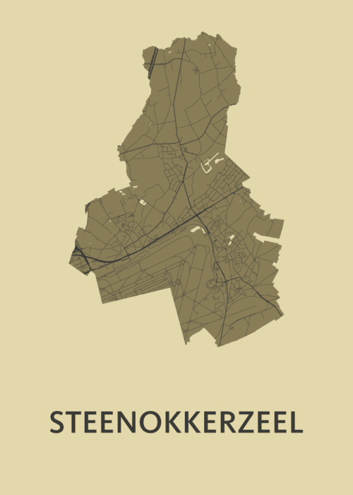 Steenokkerzeel Stadskaart - GoldenRod poster