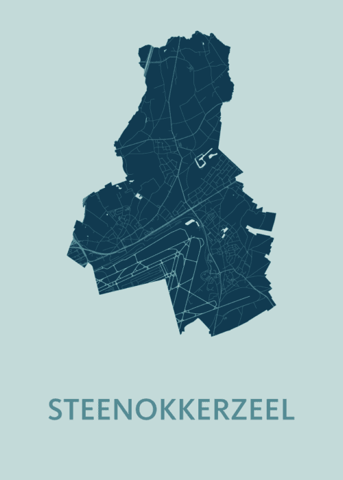 Steenokkerzeel Stadskaart - Mint poster