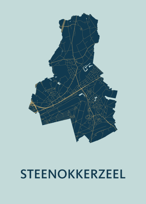Steenokkerzeel Stadskaart - Prussian poster