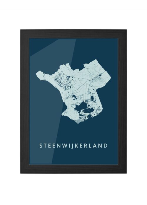Steenwijkerland Feldgrau Ingelijst in Zwart lijst Kopen | Kunst in Kaart