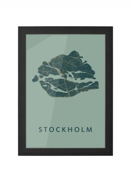 Stockholm  Amazon Ingelijst in Zwart lijst Kopen | Kunst in Kaart