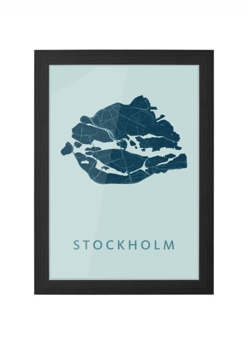 Stockholm  Mint Ingelijst in Zwart lijst Kopen | Kunst in Kaart
