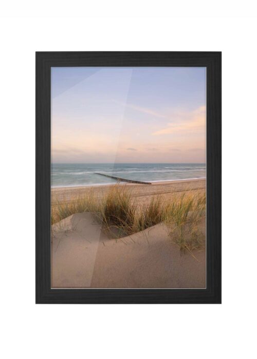 strand fotografie poster ingelijst in zwarte lijst