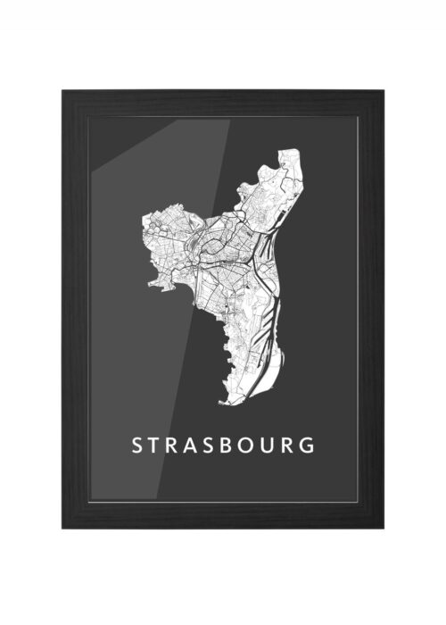 Strasbourg Black Ingelijst in Zwart lijst Kopen | Kunst in Kaart