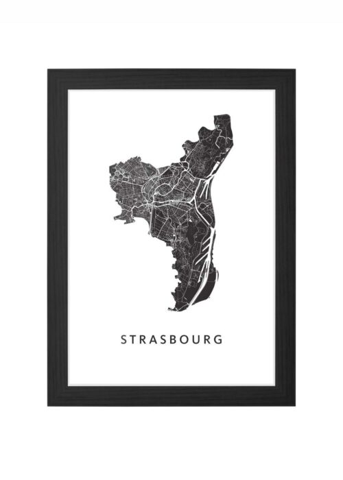 Strasbourg White Ingelijst in Zwart lijst Kopen | Kunst in Kaart