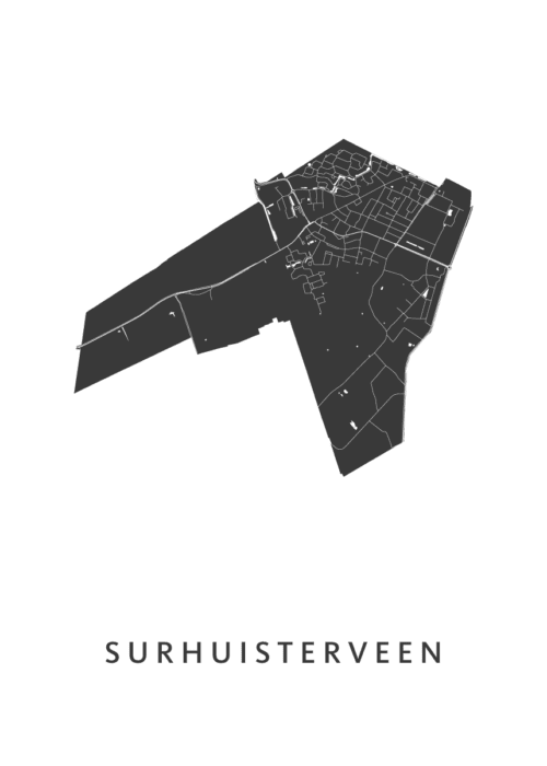 Surhuisterveen Stadskaart Poster Kopen