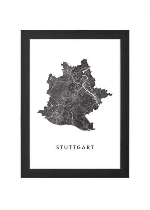Stuttgart Ingelijst in Zwart lijst Kopen | Kunst in Kaart