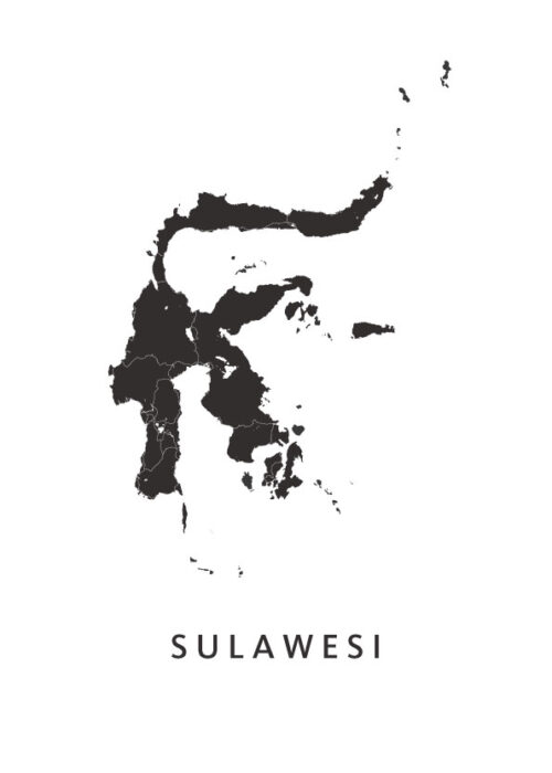 Sulawesi Regiokaart Poster