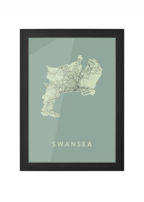 Swansea Olive Ingelijst in Zwart lijst Kopen | Kunst in Kaart