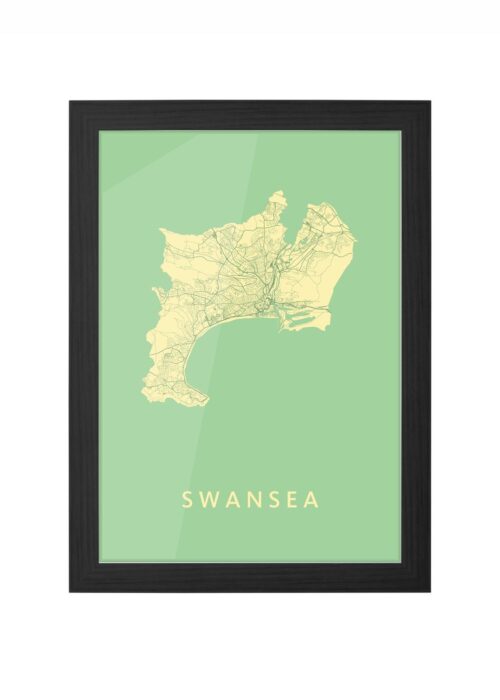 Swansea Spring Ingelijst in Zwart lijst Kopen | Kunst in Kaart