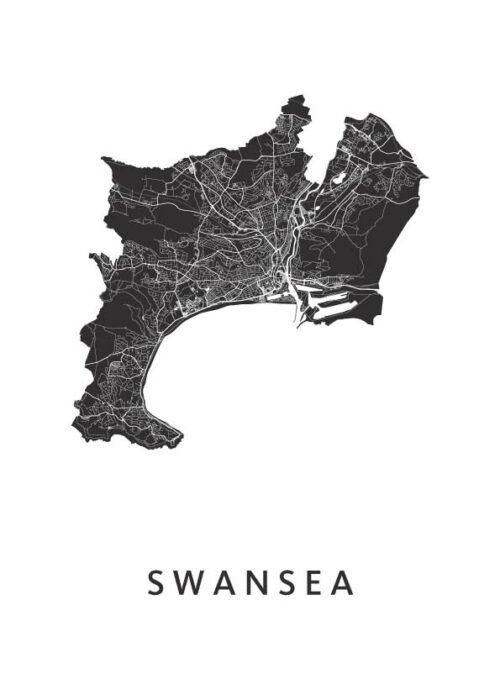 Swansea  Stadskaart