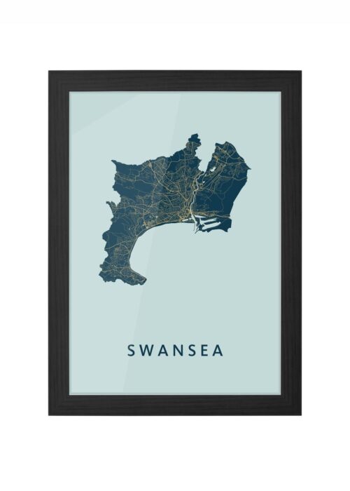 Swansea Prussian Ingelijst in Zwart lijst Kopen | Kunst in Kaart