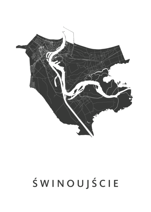 Świnoujście Stadskaart Poster Kopen
