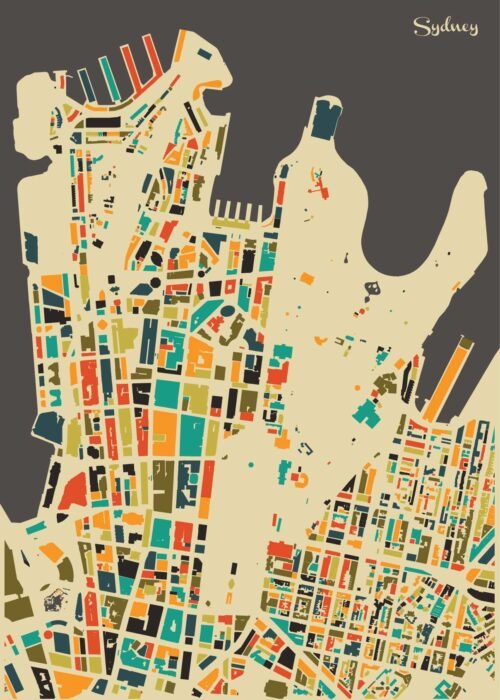 Sydney Stadskaart Poster Kopen
