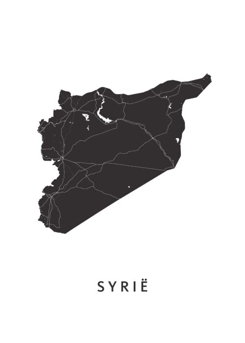 Syrië landkaart poster