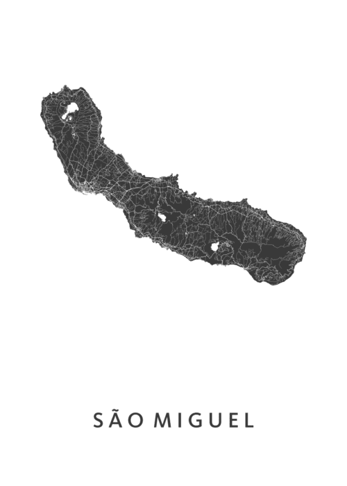 São Miguel Eilandkaart