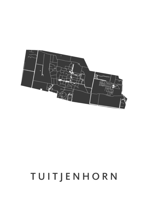 Tuitjenhorn Kaart Poster