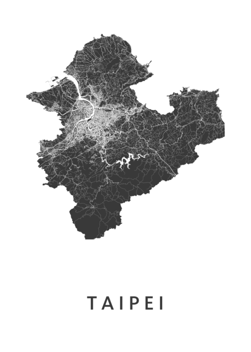 Taipei Kaart Poster