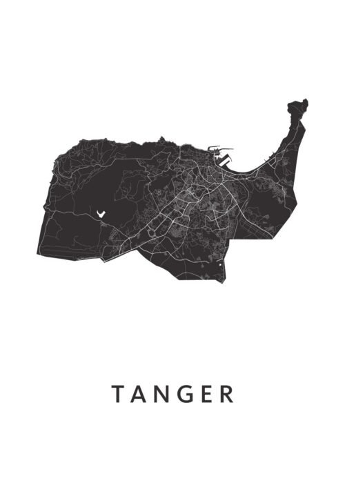 Tanger Stadskaart Poster Kopen