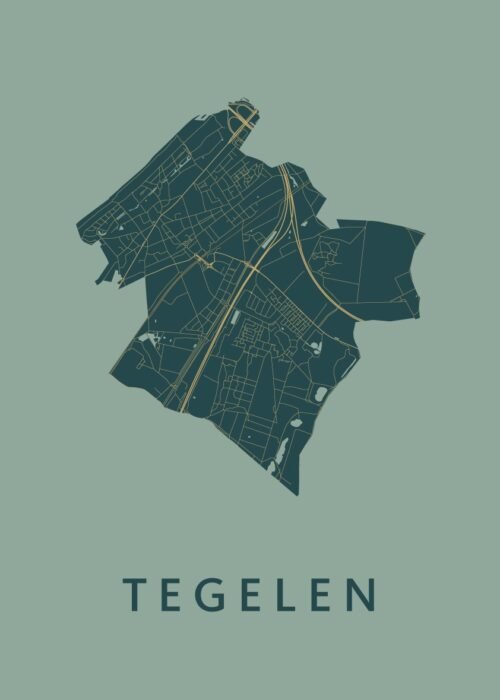Tegelen Amazon Stadskaart Poster Kopen