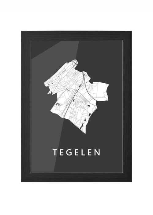 Tegelen Black Ingelijst in Zwart lijst Kopen | Kunst in Kaart
