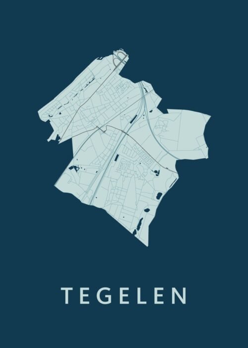 Tegelen Feldgrau Stadskaart Poster Kopen