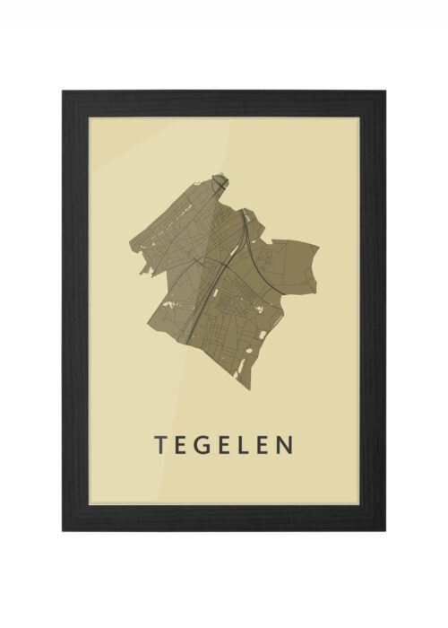 Tegelen GoldenRod Ingelijst in Zwart lijst Kopen | Kunst in Kaart