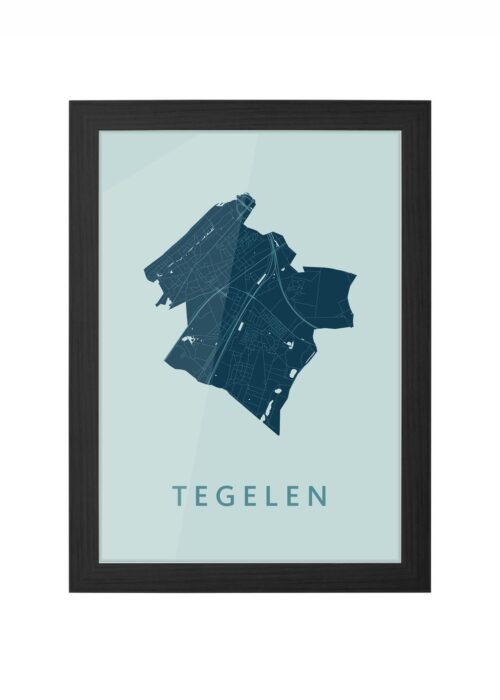 Tegelen Mint Ingelijst in Zwart lijst Kopen | Kunst in Kaart