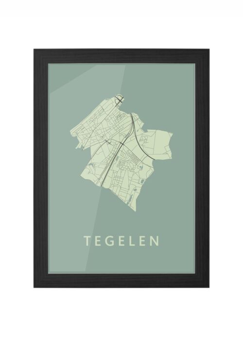 Tegelen Olive Ingelijst in Zwart lijst Kopen | Kunst in Kaart