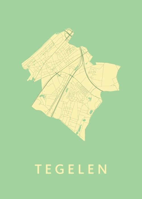 Tegelen Spring Stadskaart Poster Kopen