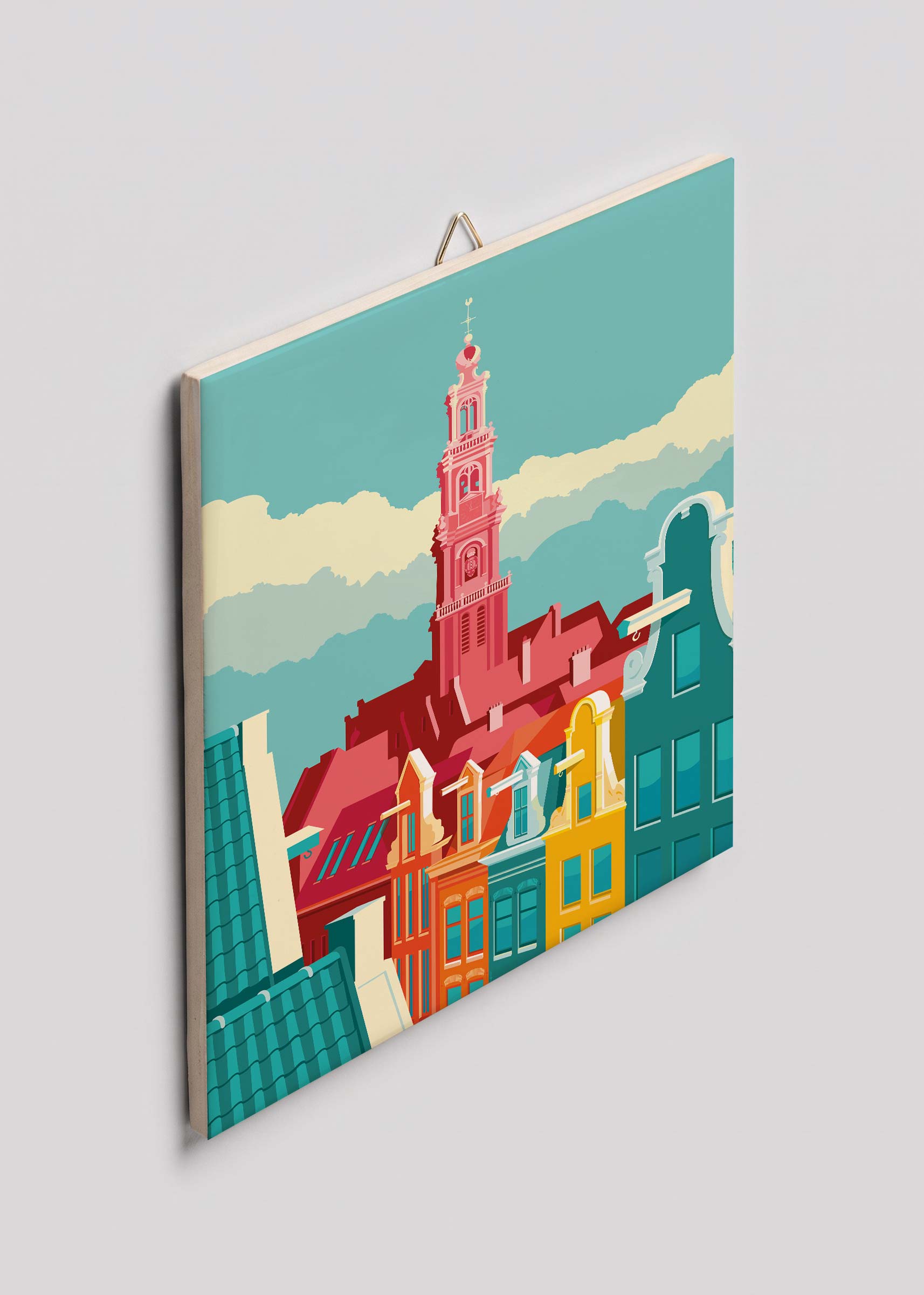 Stadstegel aan de muur plakhhanger