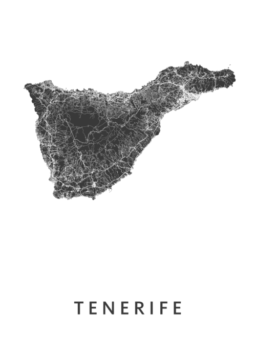 Tenerife Eilandkaart Poster
