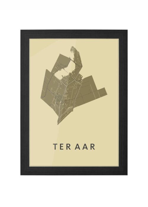 Ter Aar GoldenRod Ingelijst in Zwart lijst Kopen | Kunst in Kaart